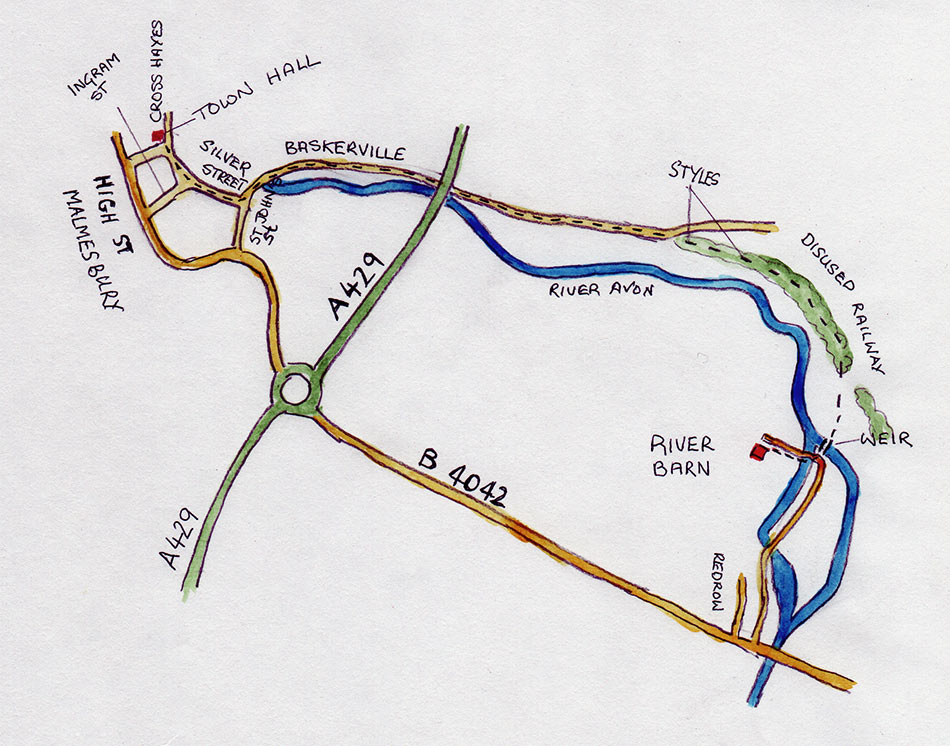 River Barn Malmesbury Walking Map